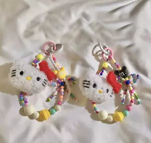Lindo Llavero Kawaii Hello Kitty Teléfono Dije Correa Cordón Para Bolsas, Mochila - Imagen 1 de 6