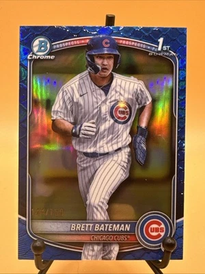 2025 Bowman Chrome Blue Reptilian Refractor Brett Bateman #BCP-226 Cubs /150 1st - Image 1 of 4