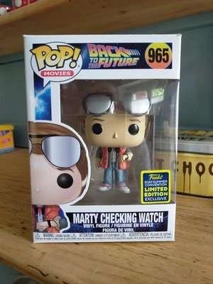 Funko pop Movies BACK to the FUTURE MARTY CHECKING WATCH 2020 convention ltd ed. - Photo 1/4