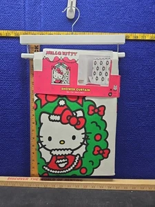 "Cortina de ducha de Navidad Hello Kitty Sanrio regalo de vacaciones regalos 72""x72"" NUEVO - Imagen 1 de 7