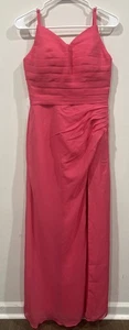 Maxi abito lungo formale BXZ senza maniche con spalline spaghetti taglia 6 rosa - Foto 1 di 5