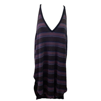 Camiseta sin mangas para mujer WE THE FREE PEOPLE negra a rayas espalda deportiva talla M Foto 1 de 4