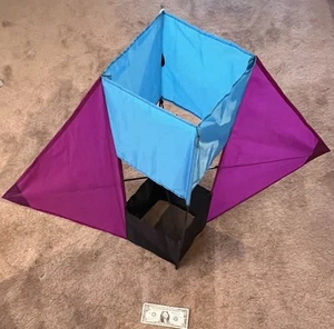 G-Kites Gomberg Box Kite Winged Double 3D Cube schwarz lila blau veraltet -lesen - Bild 1 von 19