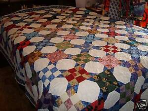 Snowball and Nine-Patch Quilt, Queen, Multi-color  