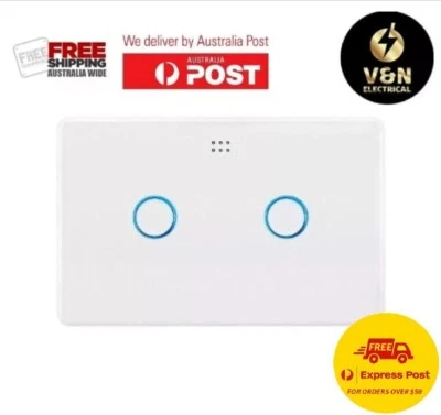DETA White Gloss Grid Connect Smart Switch 2 Way 2 Gang Series 2 - image 1 of 3