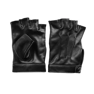 VISTOSO Women Leather Driving Half Finger Texting Touch Screen Gloves - Picture 1 of 5