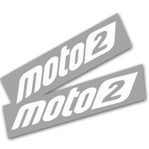 Moto 2 Street triple White motorcycle decals stickers x 2 pieces - Picture 1 of 2