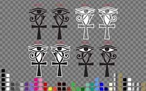 EYE OF HORUS RA ANKH Outdoor Sticker Decal Anch Cross Egyptian Pagan Protection - Picture 1 of 1