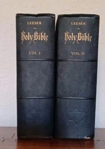 *Rare* Holy Bible 24 Books of the Holy Scriptures 2 Vol. - Hebrew (ISAAC LEESER) - Picture 1 of 13
