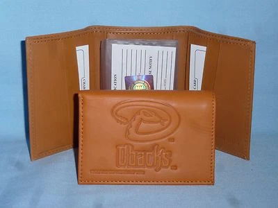 ARIZONA DIAMONDBACKS   Leather TriFold Wallet   NEW!    tan bb - Image 1 of 4