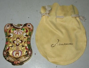 Antique Look Compact Mirror By Jinvun Durable Travel Purse Makeup Storage Bag - Picture 1 of 12