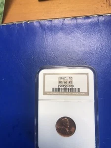 NGC 1947 LINCOLN CENT MS 66 RED - Picture 1 of 2