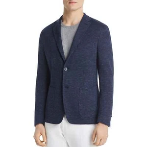 Chaqueta Blazer Dylan Gris Para Hombre Azul Marino Texturizada Lana Tres Botones B4HP - Imagen 1 de 6