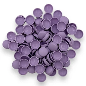 Heidekappen lila, zweiteilig matt 10/12g Kuppel Schraube Druckknopflasche ™ Abdeckung Kunststoffschraube - Bild 1 von 3