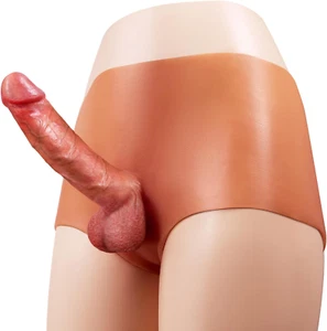 Wearable Strap On Dildos Panties Realistic Silicone Dildo Pants Lesbian Sex Toy - Picture 1 of 11