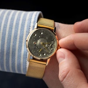 Reloj Pulsera Esqueleto Pobeda Años 70 De Colección Raro Soviético, URSS Mecánico Hombres - Imagen 1 de 7