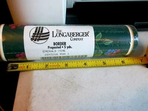 1 Longaberger Emerald Vine Prepasted Border NIB 5 Yards Wallpaper - Picture 1 of 3