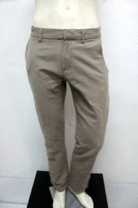 Pantaloni Uomo Calvin Klein Jeans Tg W30 L34 Slim Fit Beige Eleganti Usati - Imagen 1 de 17