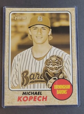 Michael Kopech 2017 Heritage Minors Gold 5x7 Prospect RC #2/10 Rare Rookie #153 - Image 1 of 4