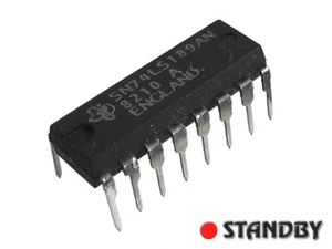 1pc 74LS189 DIP16 TEXAS SN74LS189N 64-Bit Random Access Memory with 3-State Outp - Bild 1 von 1