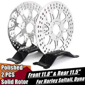 Polishing Front Rear Brake Rotors Street Bob FXDC Heritage Softail Fat Boy FLSTN - Picture 1 of 9