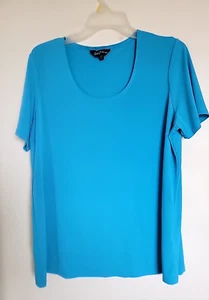 Slinky Marken Bluse Damen Größe XL Blau Kurzarm Pullover Tunika Oberteil - Bild 1 von 3