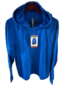 New Mondetta Hoodie Active Full Zip Jacket Women's XXL Solid Blue Sealed Package - Picture 1 of 6