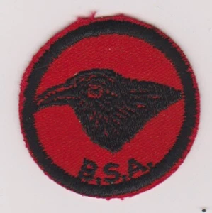 PATROL MEDALLION S-5 RAVEN RED TWILL CLEAR PLASTIC WAFFLE BACK 1972-73 - Picture 1 of 2