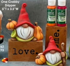 Pumpkin Gnome Set Ready to Paint Unpainted Ceramic Bisque 