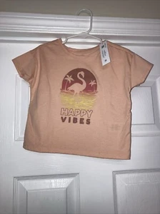 2T Toddler Girls Graphic Tshirt Garanimals Coral Spring Summer activewear - Picture 1 of 4