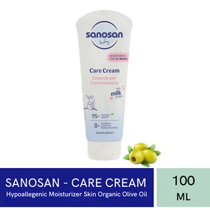 SANOSAN Cuidado del Bebé Crema Facial Cuerpo Hipoallegénico Aceite de Oliva Orgánico Húmedo 2X 100 ml - Imagen 1 de 23