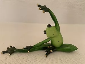 Aynsley Yoga Frog Green ornament figurine Animal Kingdom 8” - Picture 1 of 4