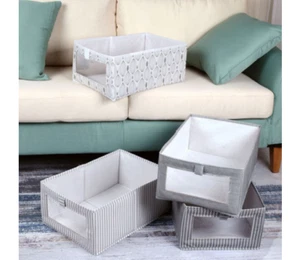 Foldable Storage Box Households Non Woven Clothing Space-saving Wardrobes Drawer - Picture 1 of 4