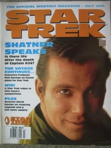 Star Trek official magazine July 1995 5 William Shatner Rick Berman David Carson - Picture 1 of 1
