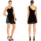 Cinq a Sept Penn Black Velvet Mini Dress Size 4