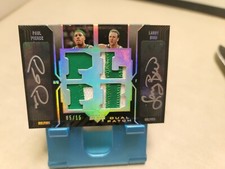 2007 Upper Deck Black Paul Pierce Larry Bird Dual Patch Auto /15 Game Used