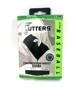 Cutters Compression Wrist Guard Black XL Baseball NIB Free Shipping - Picture 1 of 3