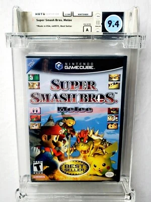 WATA 9.4 A Super SMASH BROS MELEE Nintendo GameCube Black Label Factory Sealed!  - Image 1 of 4