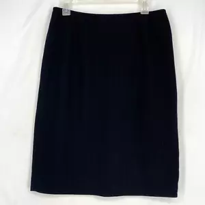 Falda lápiz Evan Picone para mujer talla 10 tonal negra a rayas carrera oficina negocios - Imagen 1 de 10