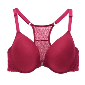 Plump Boobs Womens Bras Front Buckle Push Up Brassiere Lace Racer Back Lingerie - Picture 1 of 12