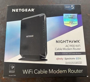 Netgear Nighthawk AC1900 Modem kablowy Router WiFi Czarny - Zdjęcie 1 z 3