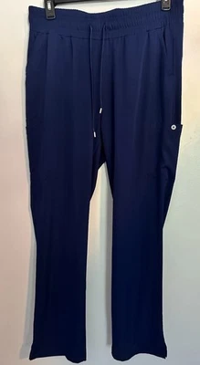 Beyond Scrubs Navy Blue Cargo Scrub Pants Drawstring Pockets Sz TL Medicial - Image 1 of 4