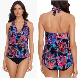 Magicsuit by Miraclesuit Size 10 Sophie Sonic Blooms Tankini Top Swimsuit NWT - Foto 1 di 7