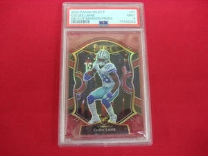 CEEDEE LAMB 2020 PANINI SELECT CARD #57 DIE-CUT MAROON PRIZM INSERT PSA MINT 9 - Picture 1 of 7