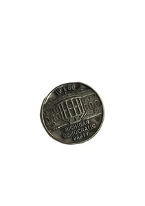 1980 DEMOCRATIC PARTY of MICHIGAN Pin Pinback ornate high relief - Picture 1 of 5