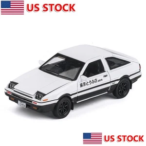1/28 Scale Initial D Toyota TRUENO AE86 Model Car Collection W/Sound Light White - Picture 1 of 4