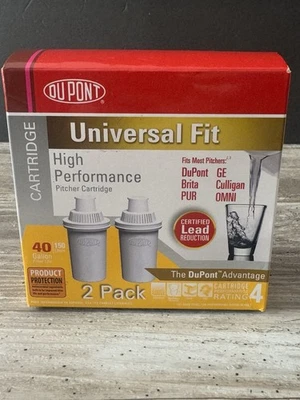 DuPont High Performance Pitcher Cartridge Filter Fit Brita Pur Culligan WFPTC102 - Image 1 of 4