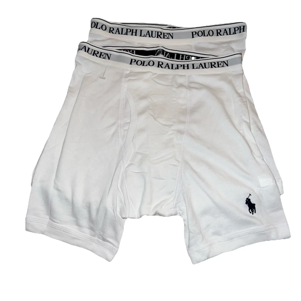 Paquete de 2 calzoncillos boxer polo ralph lauren de algodón de ajuste clásico para hombre talla pequeña Foto 1 de 1