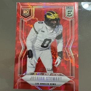 2025 Panini Donruss Elite Josaiah Stewart red Aspirations /999 Las Angeles Rams - Bild 1 von 3
