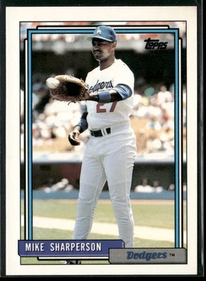 Mike Sharperson 1992 Topps #627 Los Angeles Dodgers - Image 1 of 2